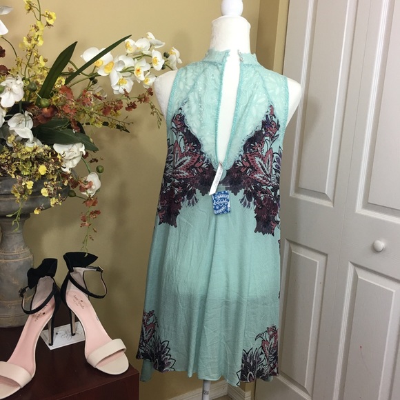 NWT FREE PEOPLE MARSHA LACE MINI DRESS, SIZE MEDIUM Boho Chic Romantic Festival - Picture 4 of 8